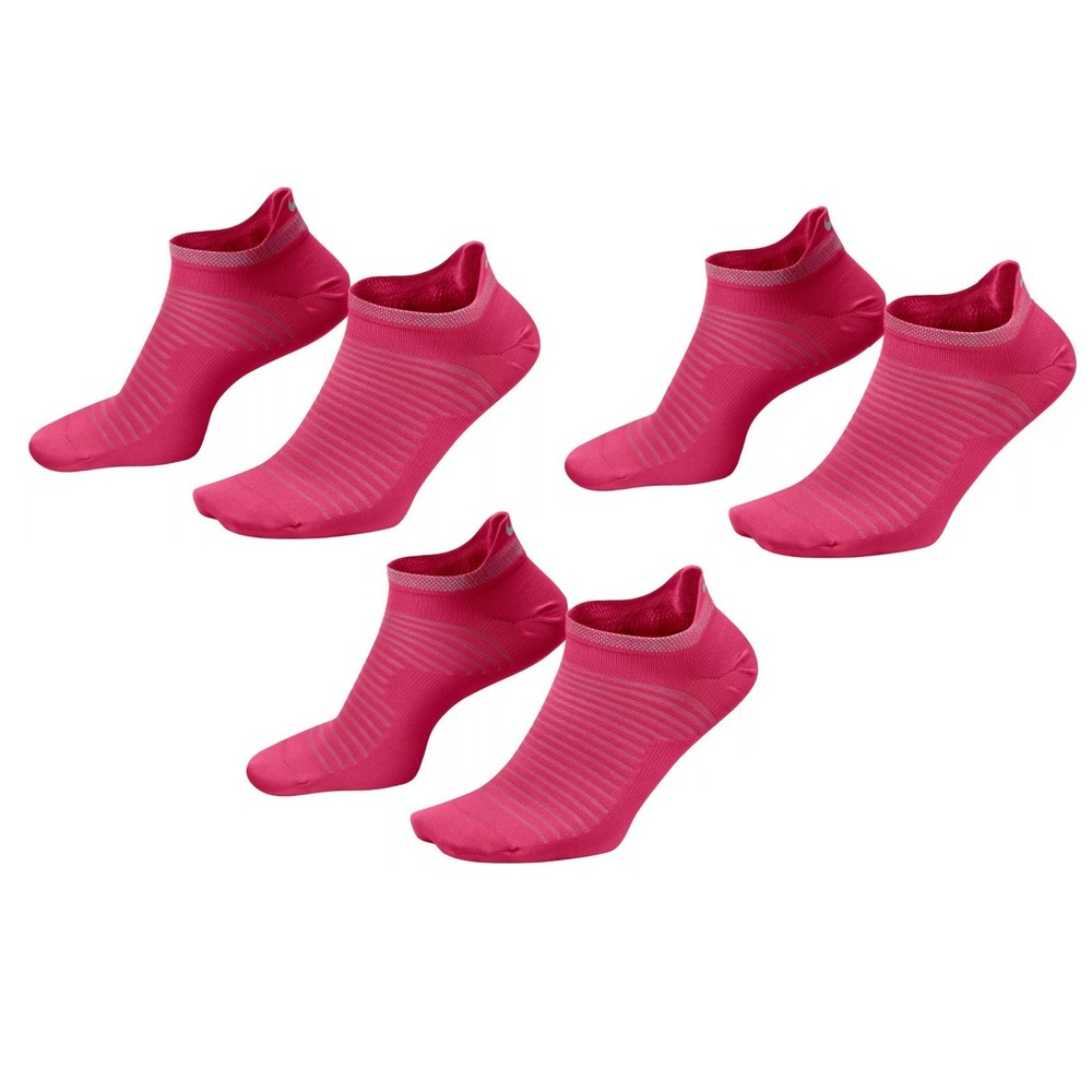 Nike Spark Lightweight No Show Running Socks Pink Men 8-9.5 Women 9.5-11 3 Pair